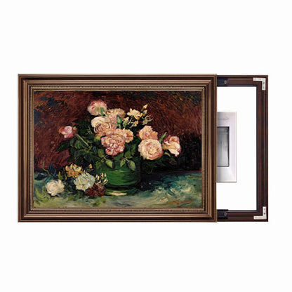 Framed Garden Scene Artwork