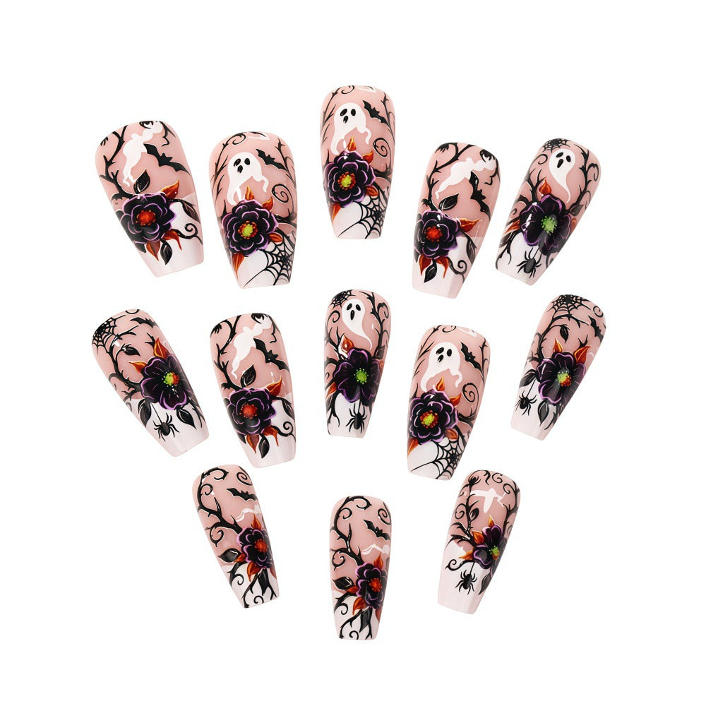 Artificial nails with original Halloween motif Acalora