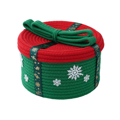 Decorative storage basket with Christmas motif