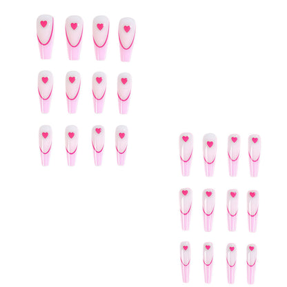Artificial nails with heart accents Acalora
