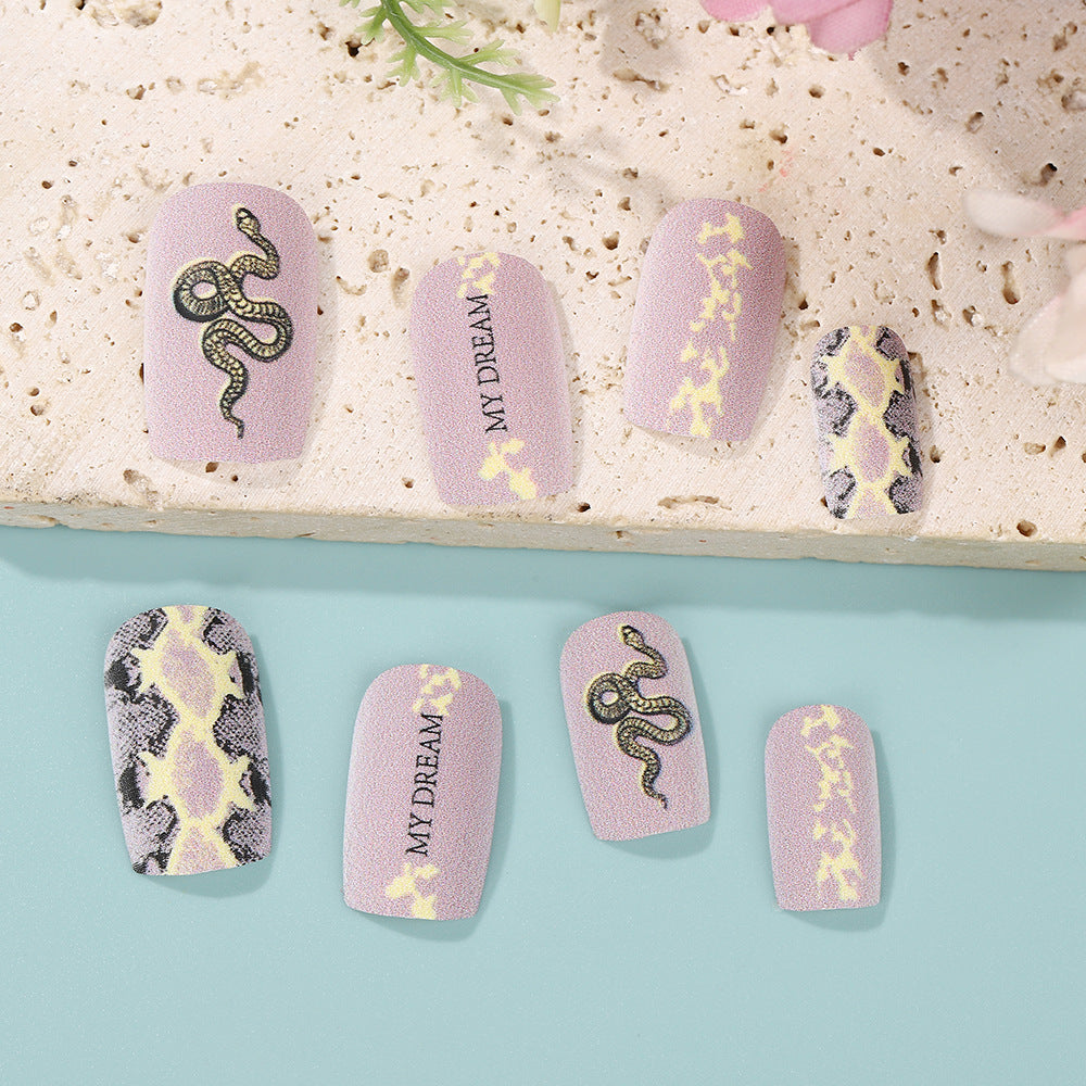 Creative Nail Art with Snake Design Acalora