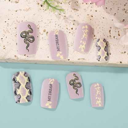 Creative Nail Art with Snake Design Acalora