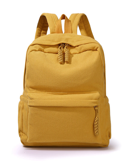Textured Fabric Multi-Compartment Backpack Acalora