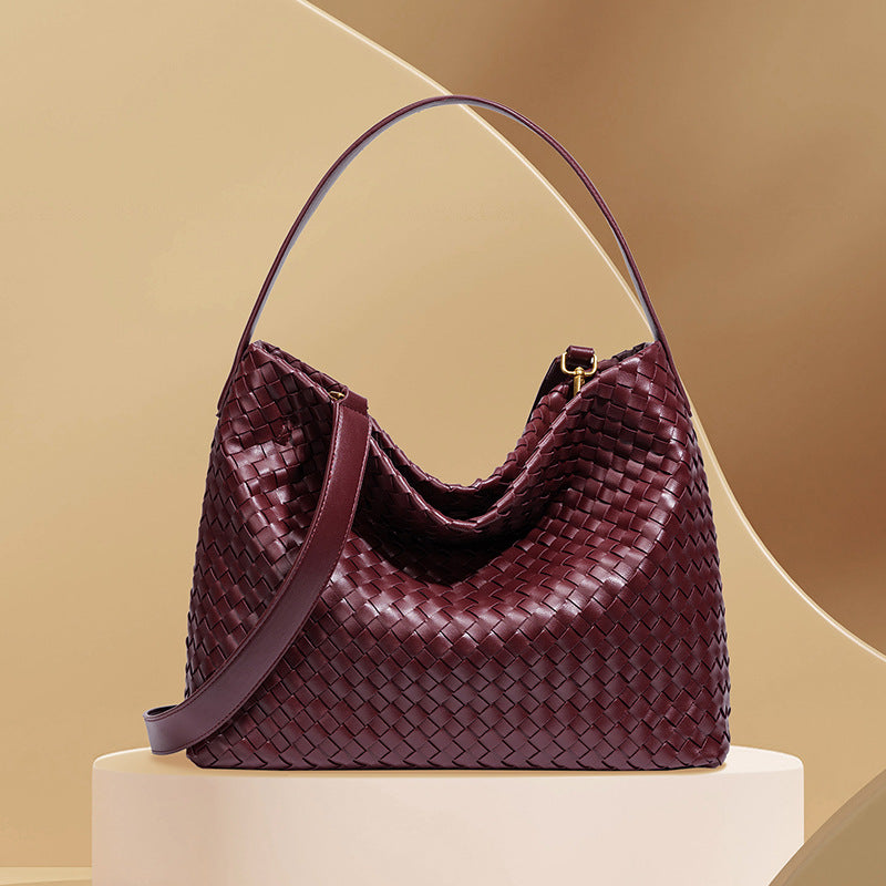 Textured Woven Hobo Bag Acalora