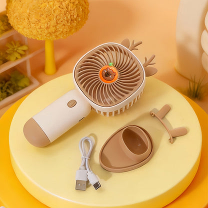 Ladies' Portable Handheld Fan in a cute bear motif Karnz