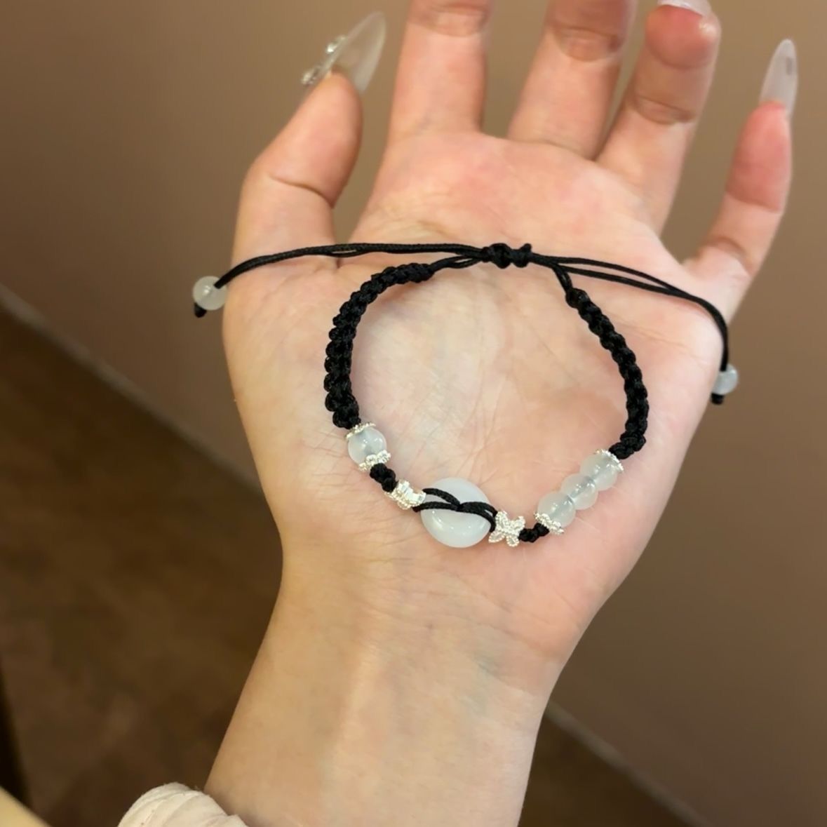 Adjustable Beaded Charm Bracelet Acalora