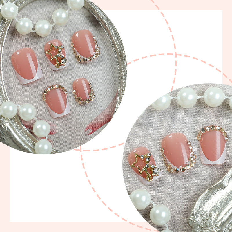 Premium Floral Embellished Press-On Nail Set Acalora