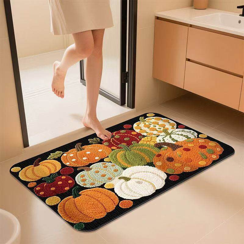 Decorative Pumpkin Bath Mat