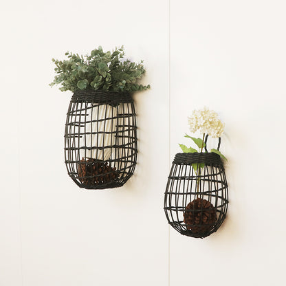 Handwoven Natural Storage Baskets with Handles Acalora