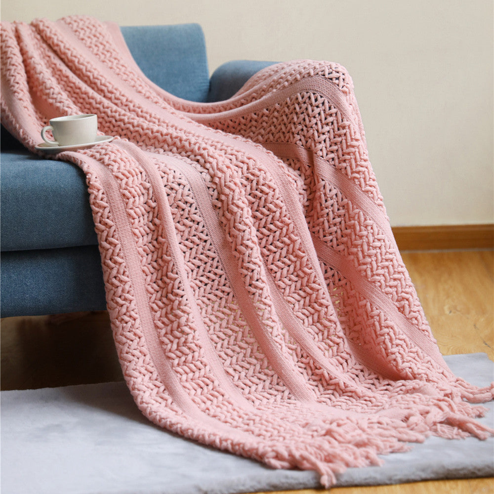 Premium Handcrafted Fringe Throw Blanket