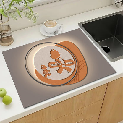 Cute Cartoon Character Kitchen Mat Acalora