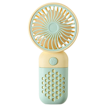 Ladies' Portable Mini Handheld Fan with Ergonomic Handle and USB Charging Function Karnz