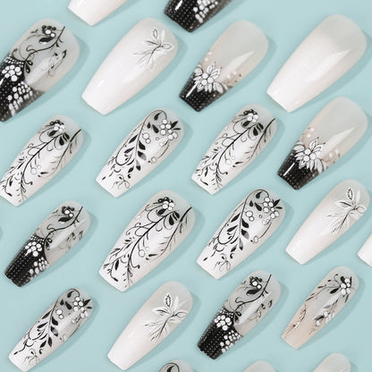 Artificial nails with elegant floral design Acalora