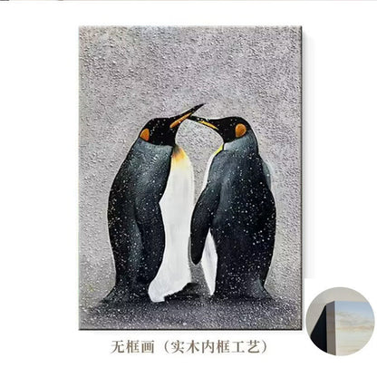 Artistic Penguin Canvas Artwork