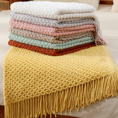 Unisex Decorative Woven Throw Blanket