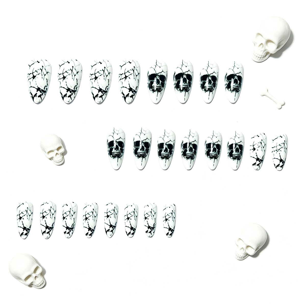 Artistic Skull Design Nail Wraps Acalora