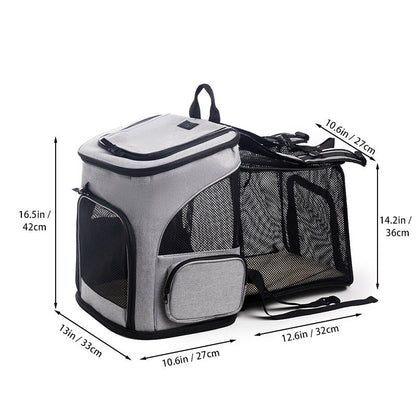 Cat Carrier Backpack with Breathable Mesh Panels Skanto