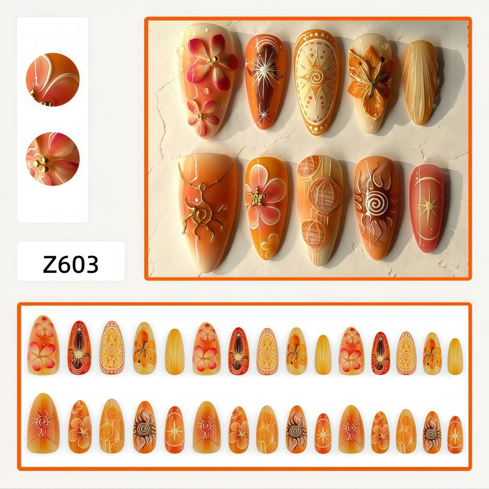 Artificial nails with elegant floral design Acalora
