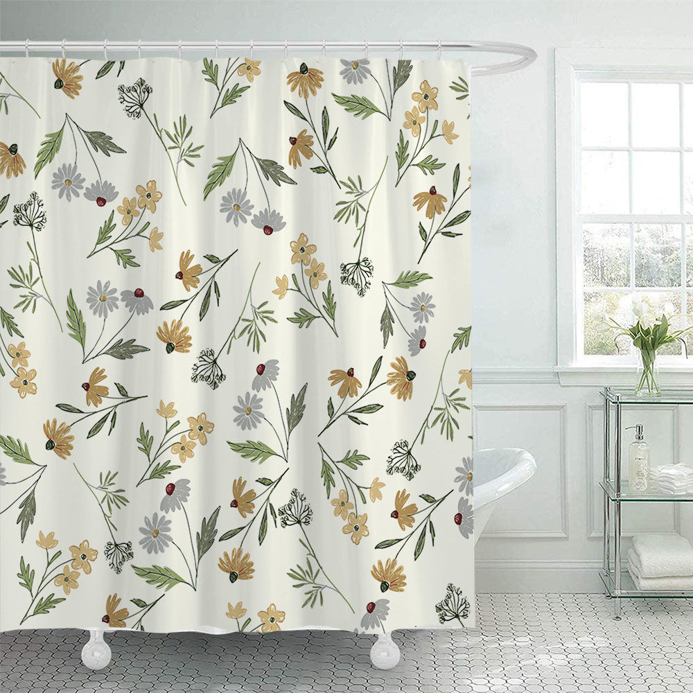 Floral Patterned Shower Curtain  1784860161