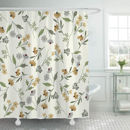 Floral Patterned Shower Curtain  1784860161