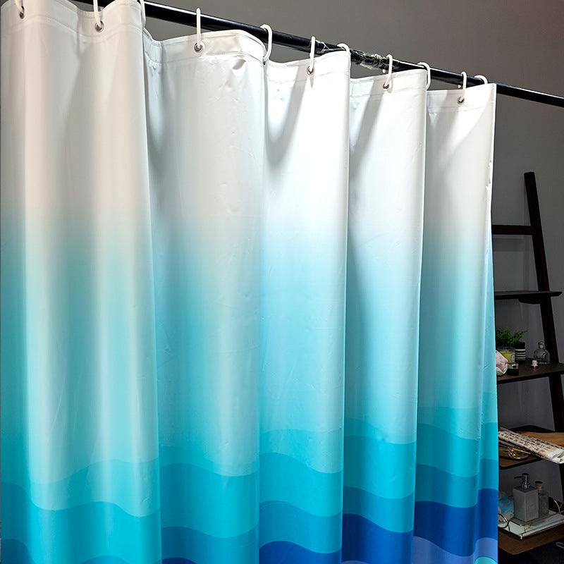 Ocean Wave Pattern Shower Curtain