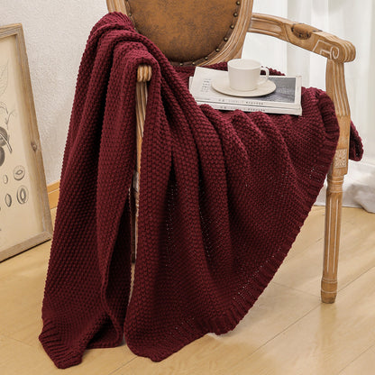 Unisex Cozy Knitted Throw Blanket