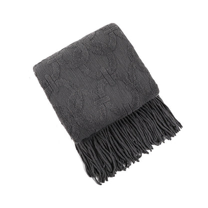 Decorative Fringe Throw Blanket