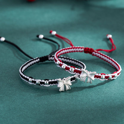 Adjustable Bow Charm Bracelet Acalora
