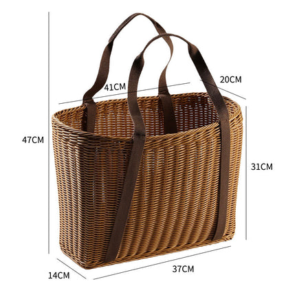Unisex Hand-woven Shopping Basket with two Handles Brehn