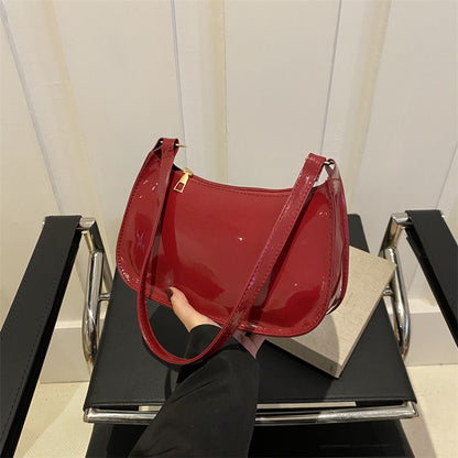 Chic Patent Leather Shoulder Bag Acalora