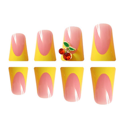 Chic Floral Accent Press-On Nails Acalora