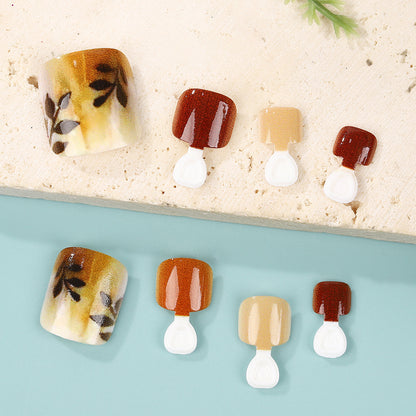 Artificial nail set with flower embossed design Acalora