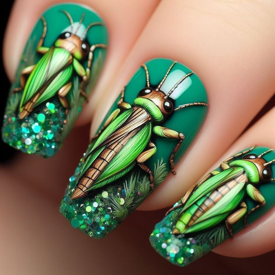 Artificial nails in elegant French tip design Acalora