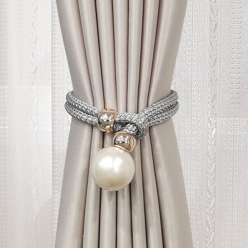 Elegant curtain tieback with decorative pearl Acalora