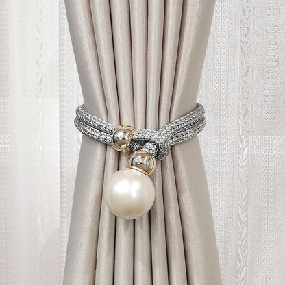 Elegant curtain tieback with decorative pearl Acalora