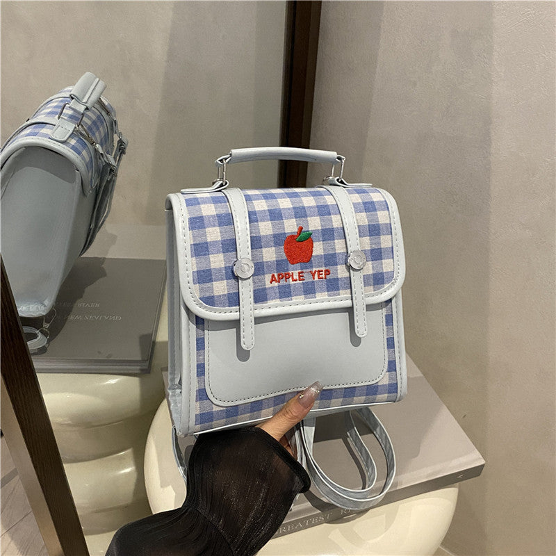 Playful Checked Mini Backpack Acalora