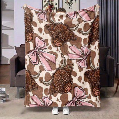 Soft Cartoon Dachshund-Themed Fleece Blanket