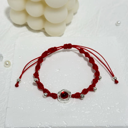 Adjustable Floral Charm Bracelet Acalora