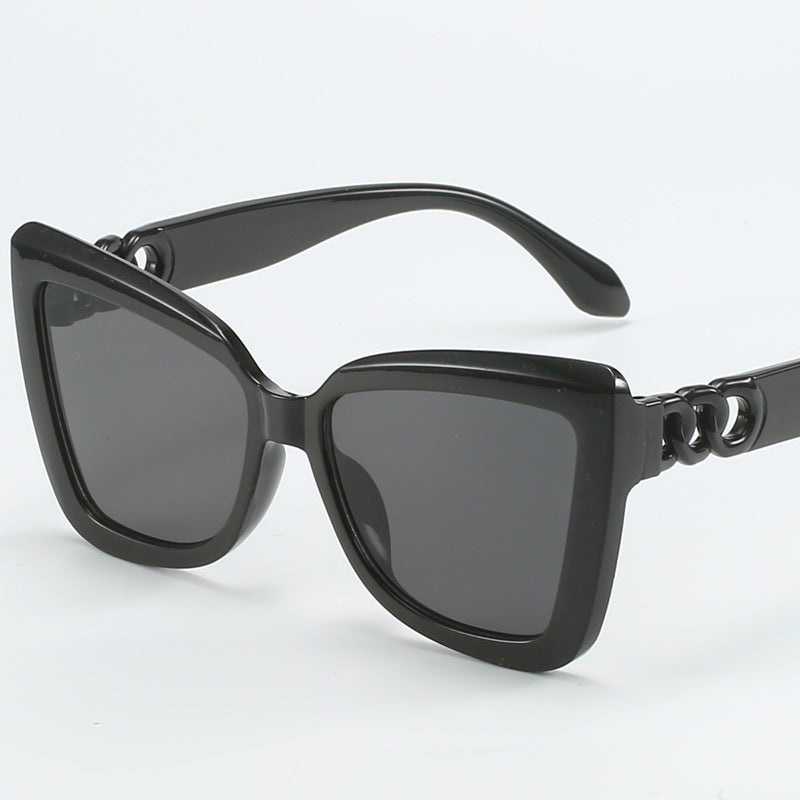 Women's modern Cat-Eye sunglasses with clear frame and UV protection Karnz