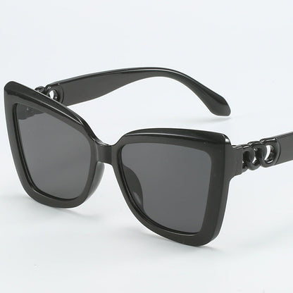 Women's modern Cat-Eye sunglasses with clear frame and UV protection Karnz