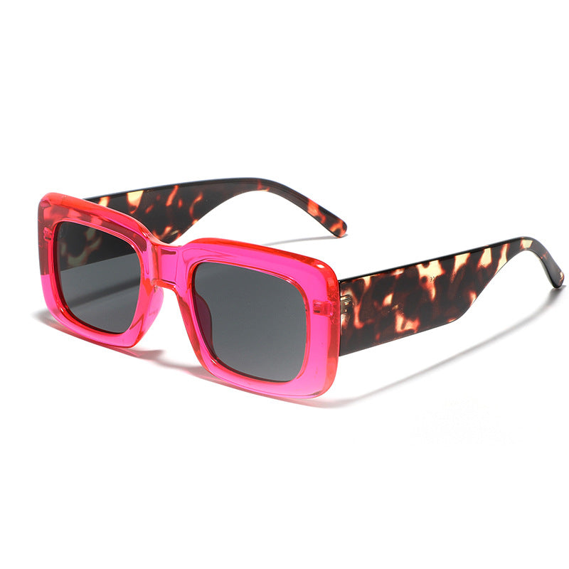 Women's modern square sunglasses with color-coordinated pattern Bowlift