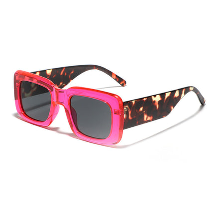Women's modern square sunglasses with color-coordinated pattern Bowlift