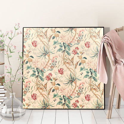 Floral Themed Canvas Wall Decoration