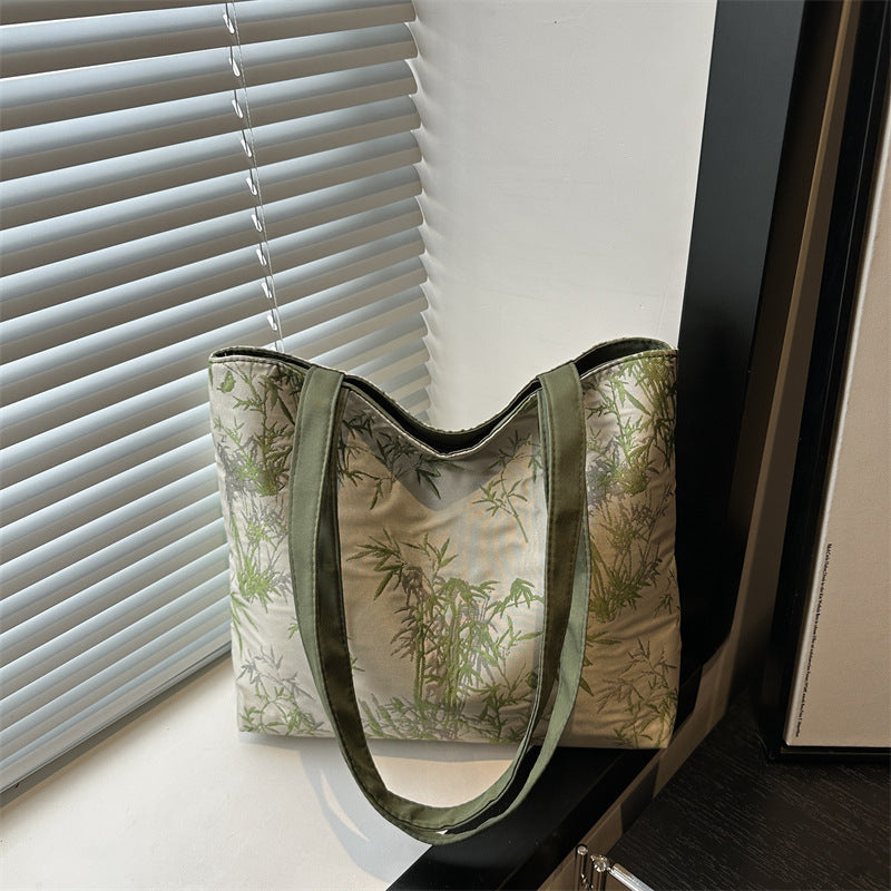 Stylish Bamboo Print Tote Bag Acalora