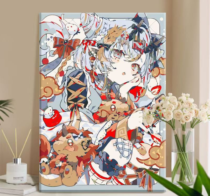 Whimsical Anime-Themed Canvas Art Print