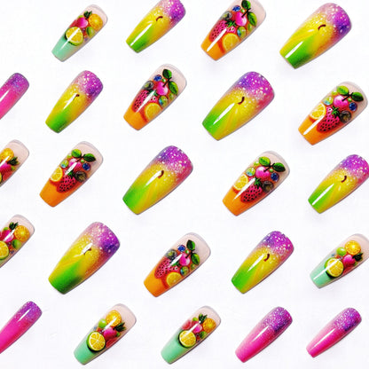 Fruit-Themed 3D Nail Art Acalora