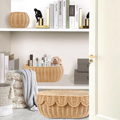 Ornate decoration basket made from natural materials Acalora