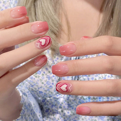 Artistic Heart Design Press-On Nail Set Acalora 178815*10mm0446