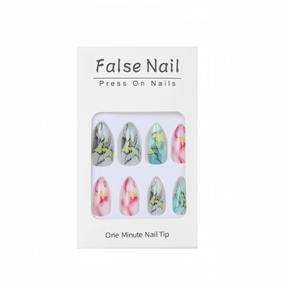 Artificial nails in modern marble design Acalora