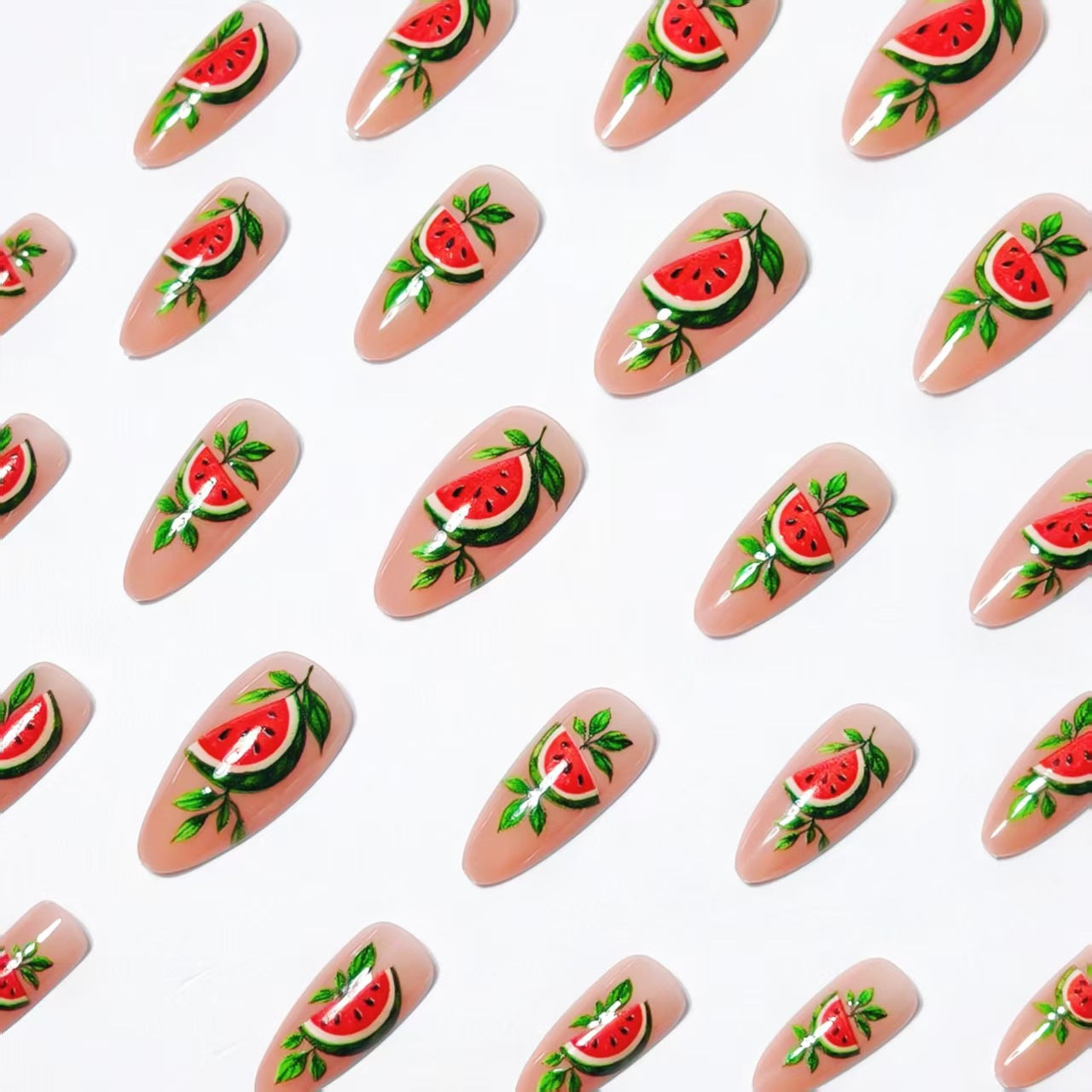 Artistic Watermelon Nail Art Acalora